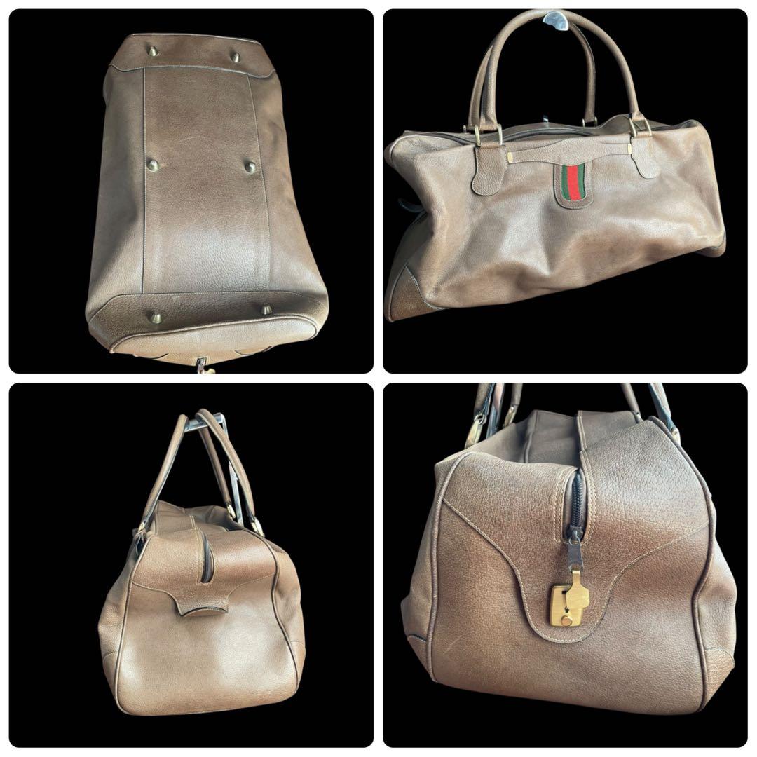 処分価格✨GUCCIオールドグッチ シェリーレザーボストンバッグヴィンテージ