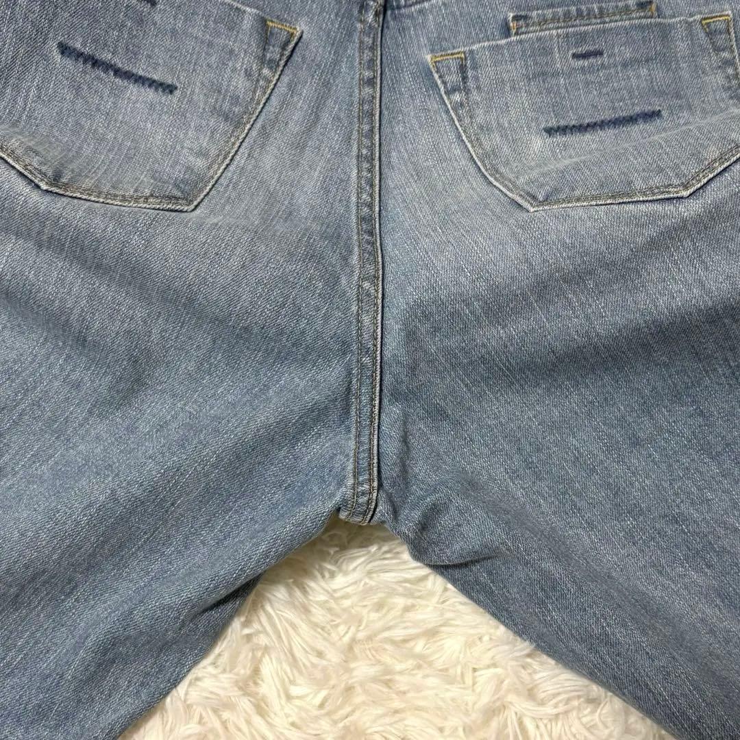YANUK Lilith ワイド ストレート デニム パンツ USED加工 24