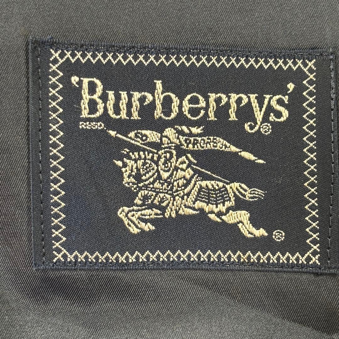 極美品 バーバリー 紺ブレ 刻印金ボタン ネイビー ダブル 裏地シャドーホース