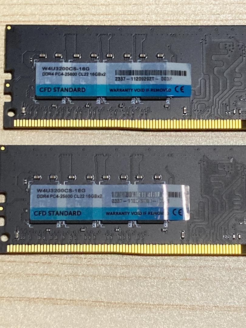 DDR4 3200 32GB 16GB×2枚 メモリ W4U3200CS-16G