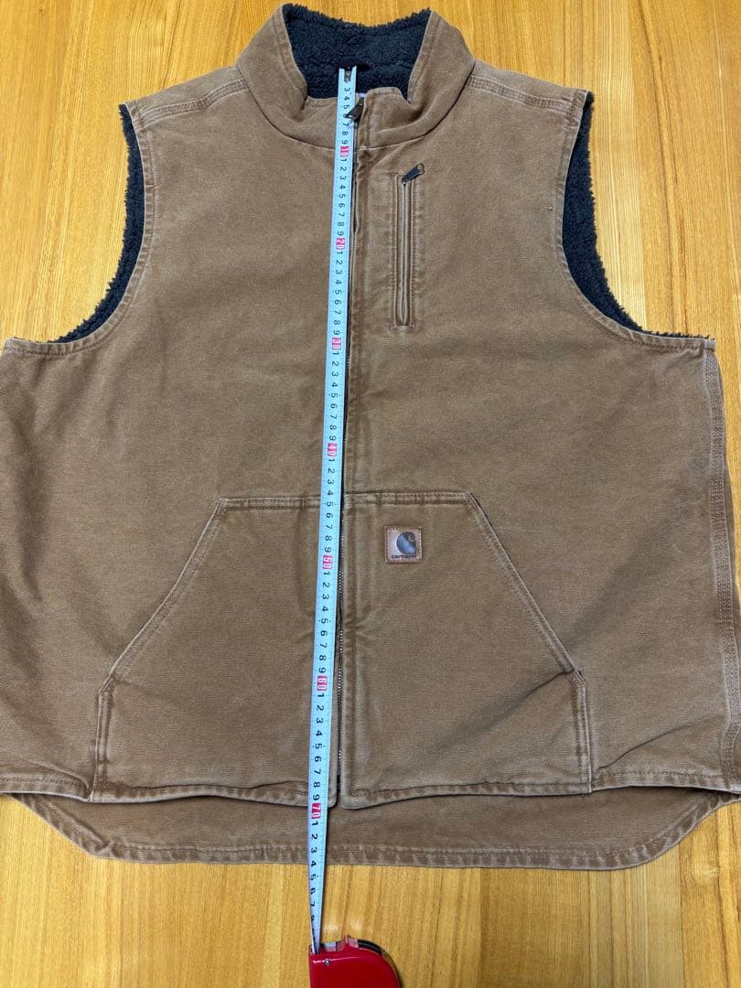 Carhartt カーハート ボア ベスト XL tall ブラウン トラビス
