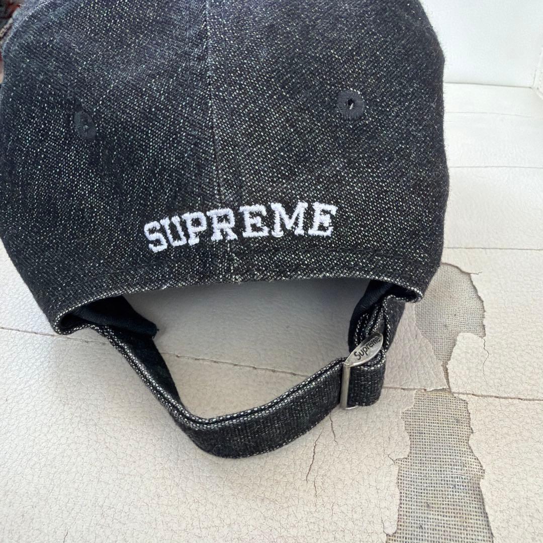 SUPREME 黒 Sロゴ キャップ
