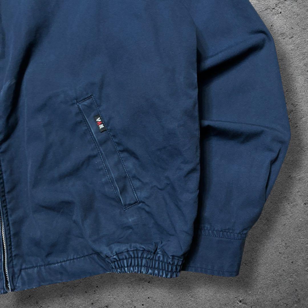 専用VAN JACKETハリントンジャケットLネイビー無地ドッグイヤースウィング