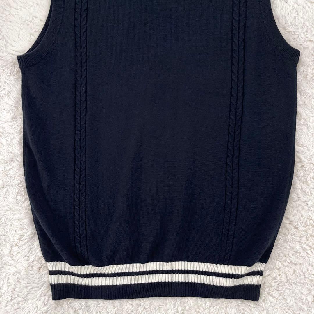 【極美品】 FJ フットジョイ ベスト XL ゴルフ ネイビー