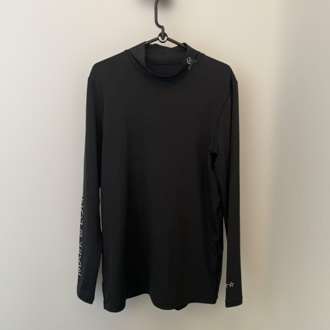 MARK&LONA マークアンドロナ　モックネック　長袖シャツ　黒　M Lゴルフ