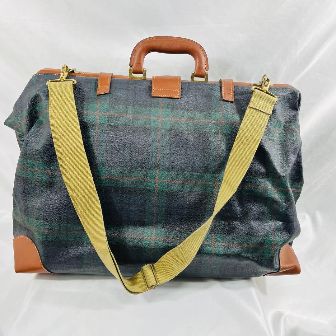 【美品】Polo Mallet ボストンバッグ グリーンチェックドクターズバッグ