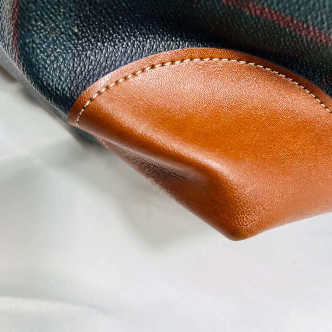 【美品】Polo Mallet ボストンバッグ グリーンチェックドクターズバッグ