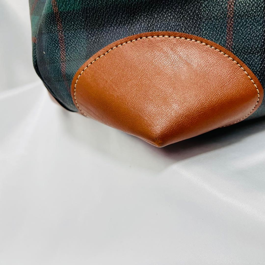 【美品】Polo Mallet ボストンバッグ グリーンチェックドクターズバッグ