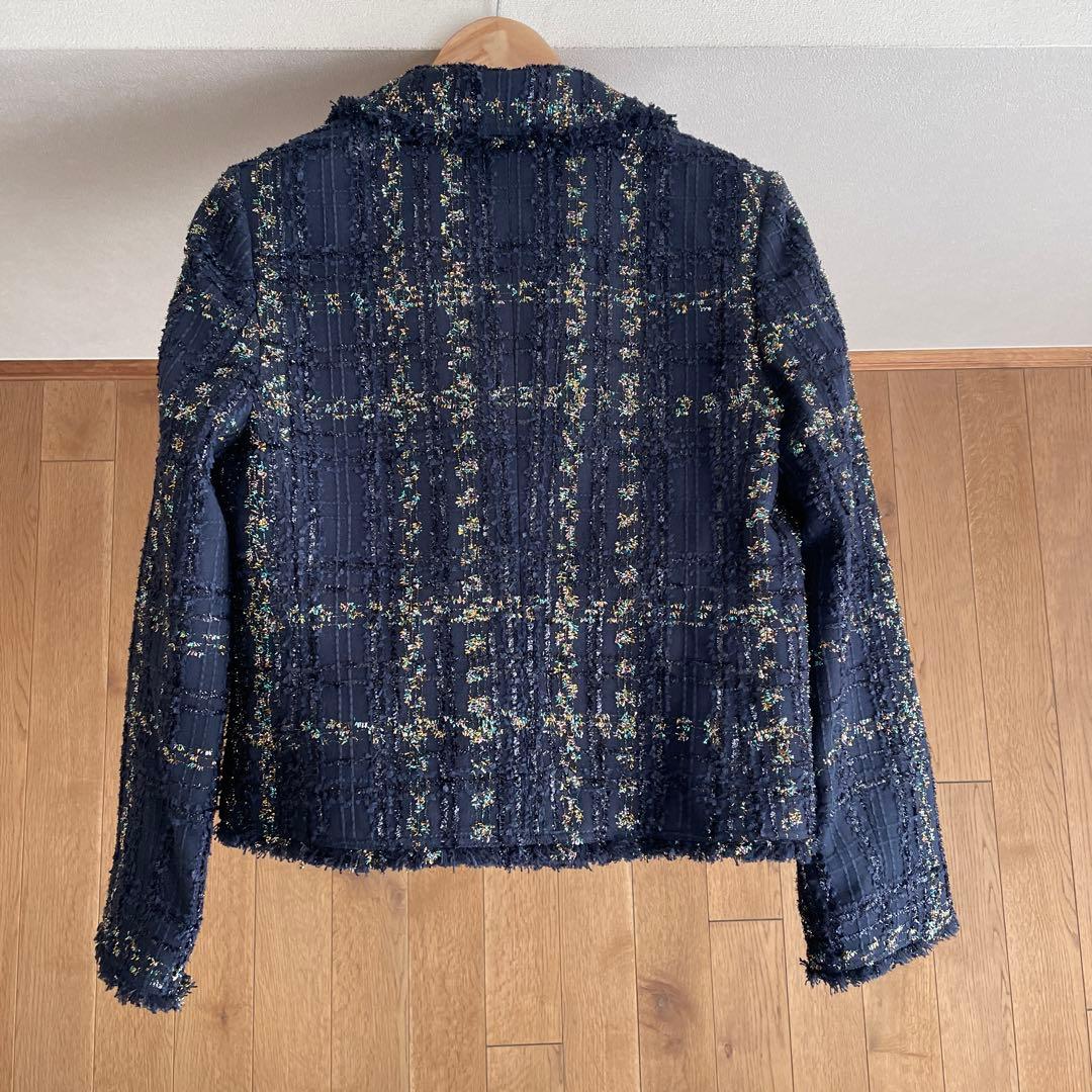 LOULOU WILLOUGHBY ラメチェックツイードジャケット