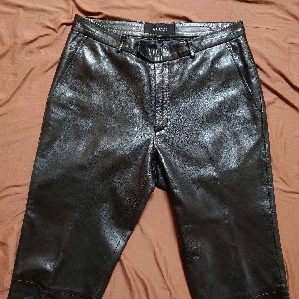 グッチ GUCCI レザーパンツ トムフォード最終期