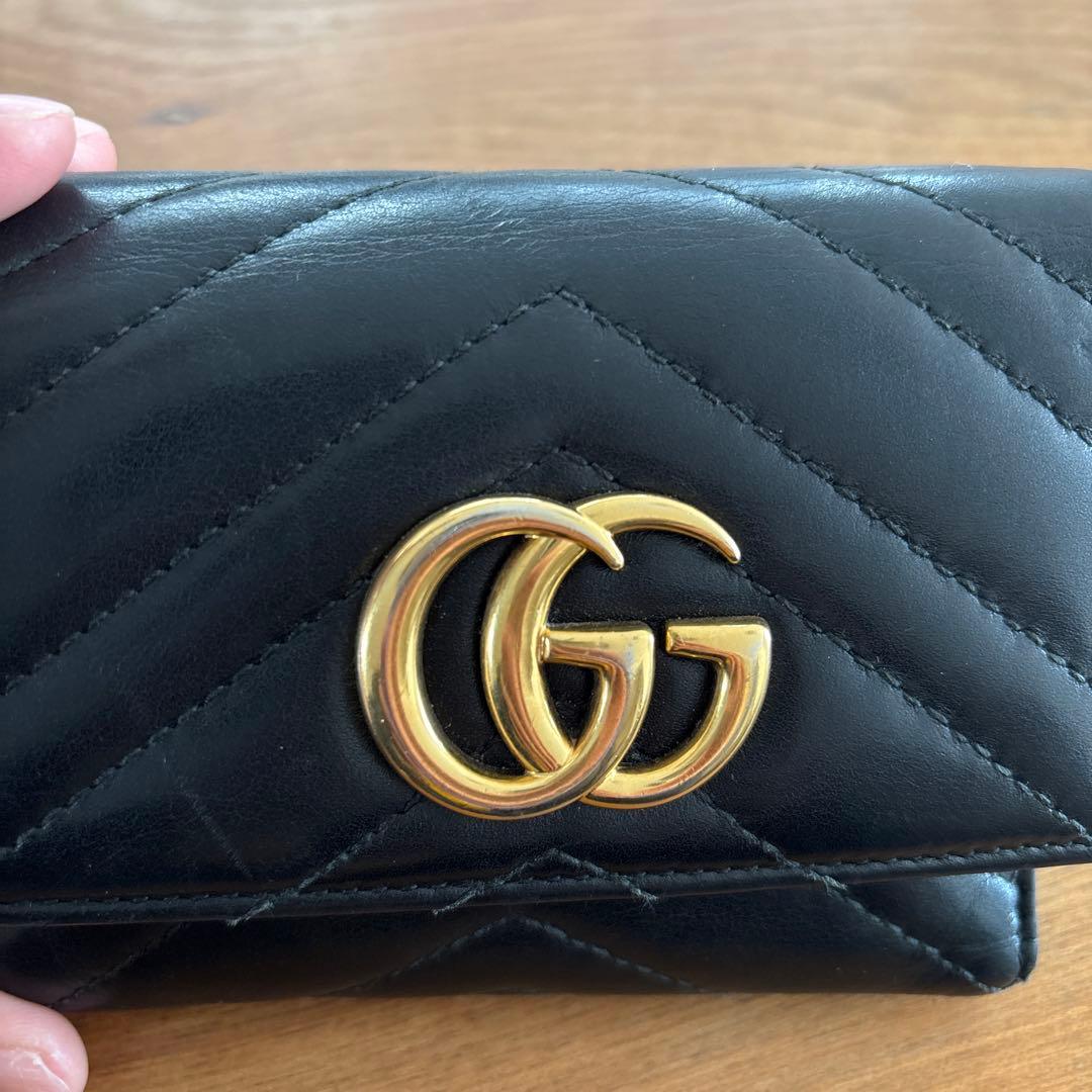 Gucci ブラック 三つ折り財布