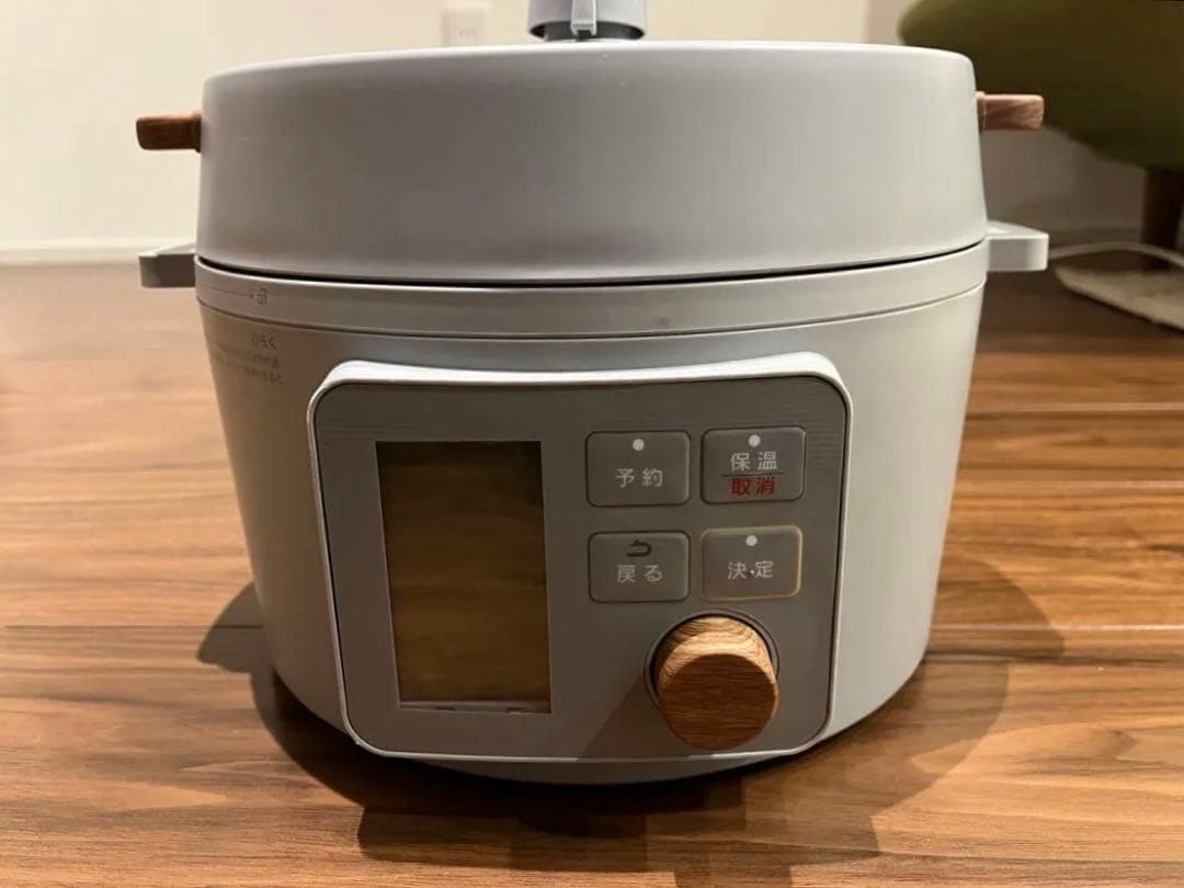 【ほぼ未使用】電気圧力鍋　アイリスオーヤマ　ストーングレー　3L