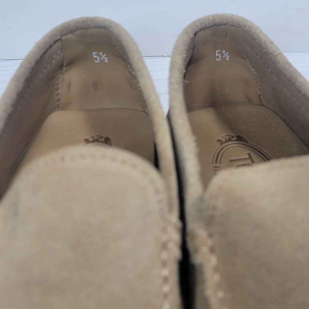 【極美品】TOD'S ドライビングシューズ 5.5(24.5cm) ベージュ