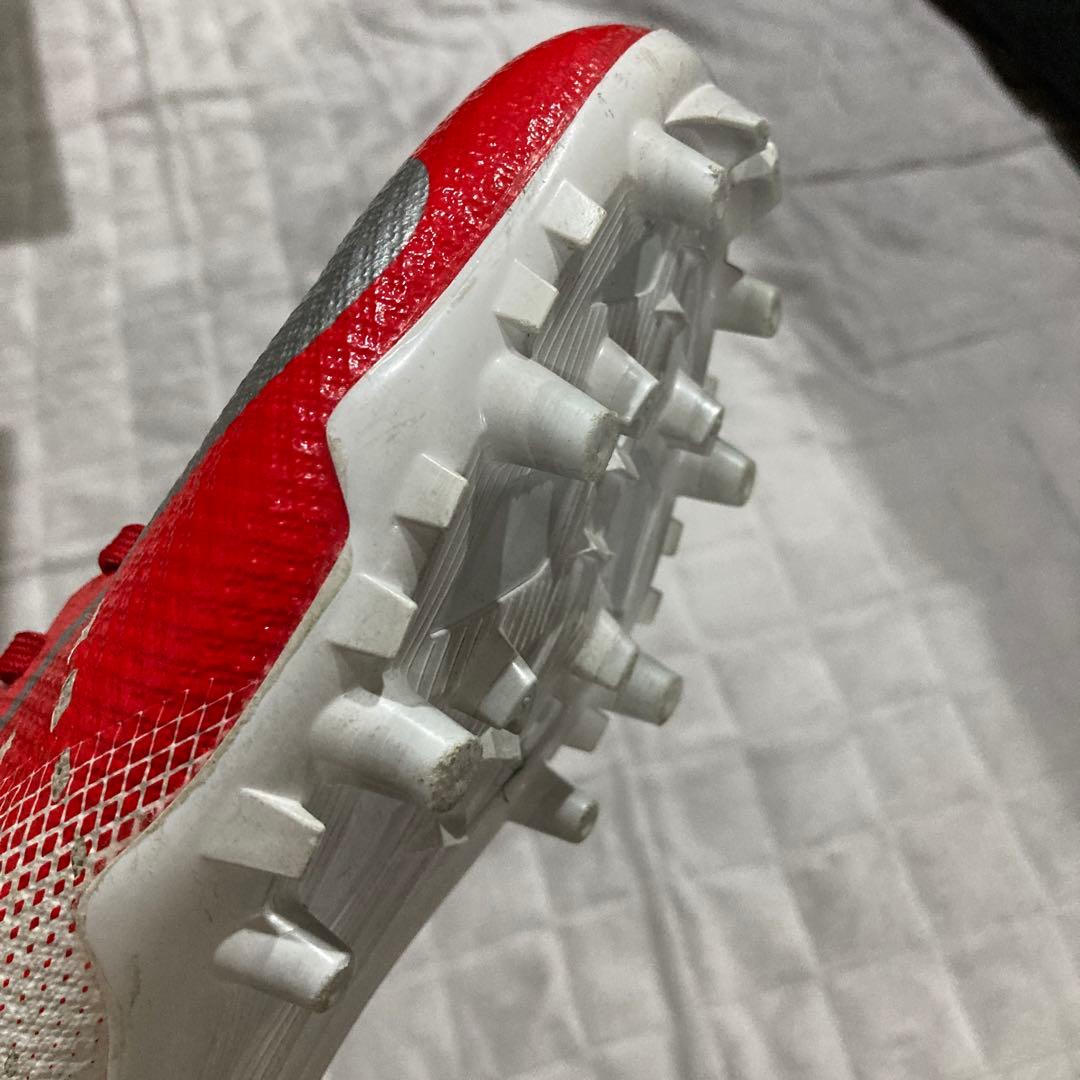 [27cm] Nike Vapor スパイク 赤/白　アメフト
