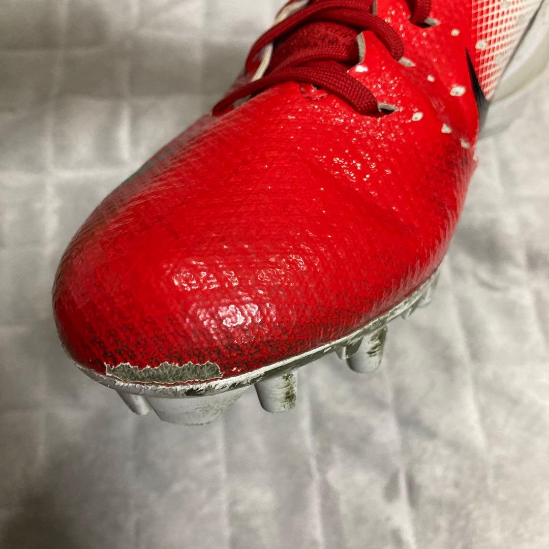 [27cm] Nike Vapor スパイク 赤/白　アメフト