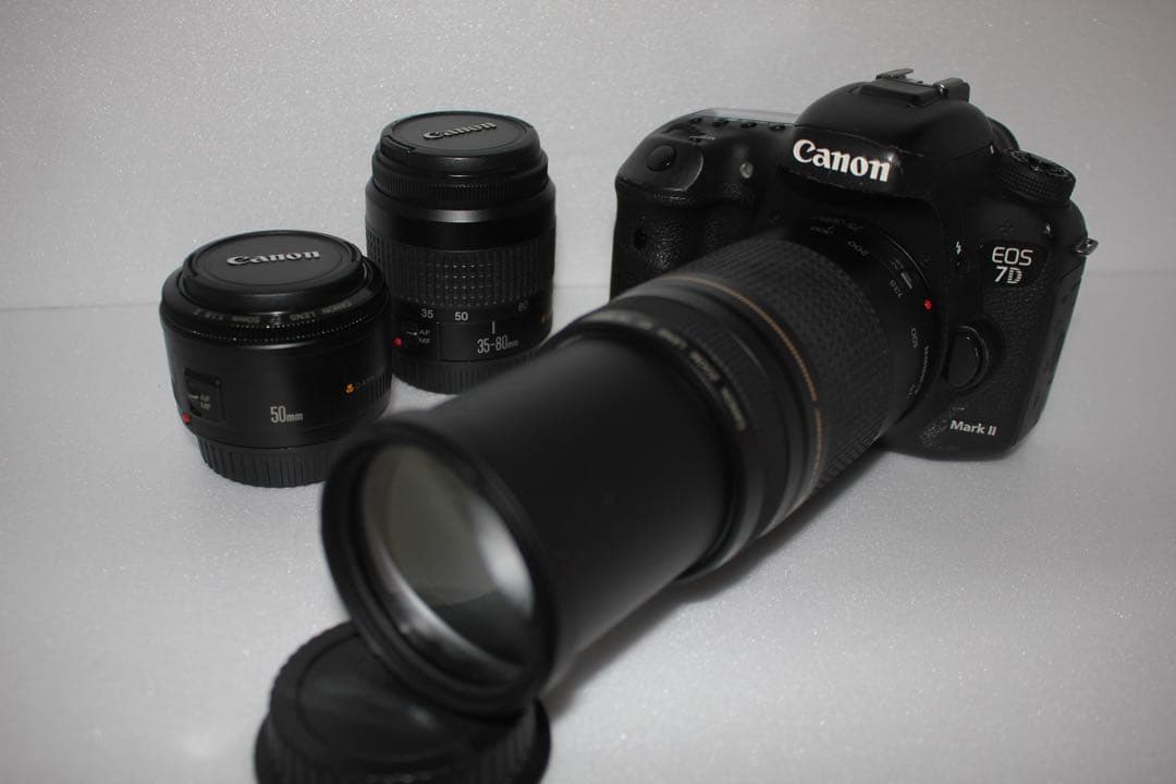 Canon EOS 7D MarkⅡ 標準&望遠&単焦点トリプルレンズセット