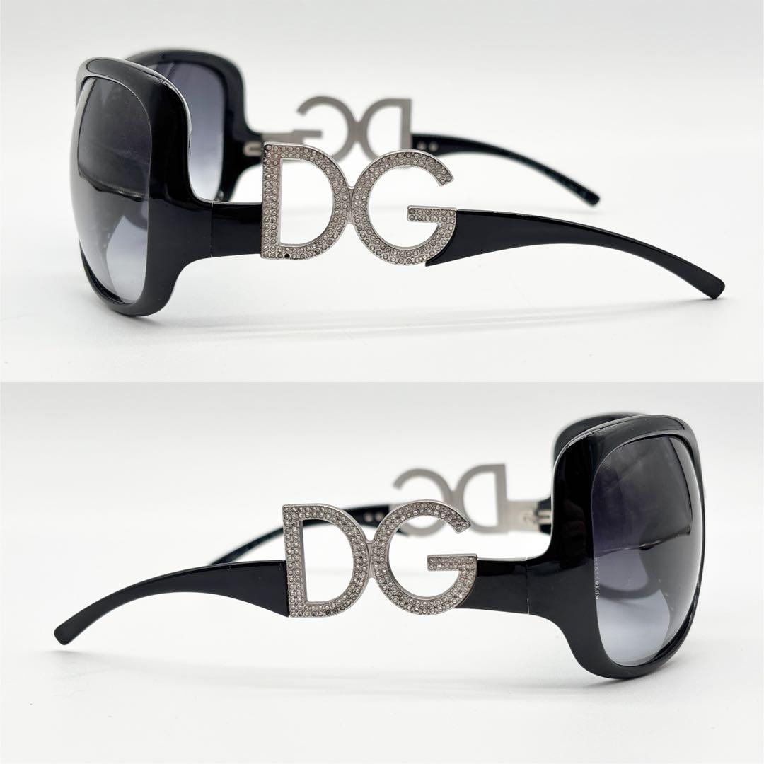 【美品】D&G ドルガバ サングラス レディース ビジュー ロゴ ラインストーン
