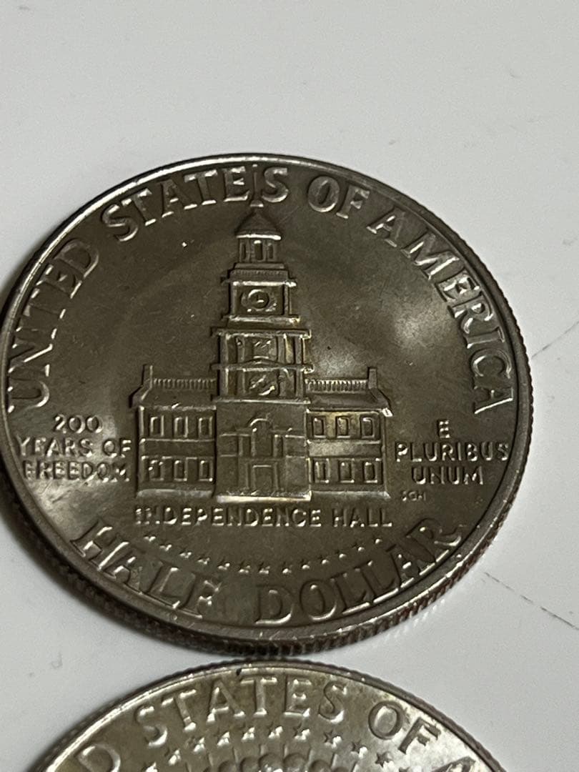 銀貨1964年1976年ケネディハーフダラー4枚セット