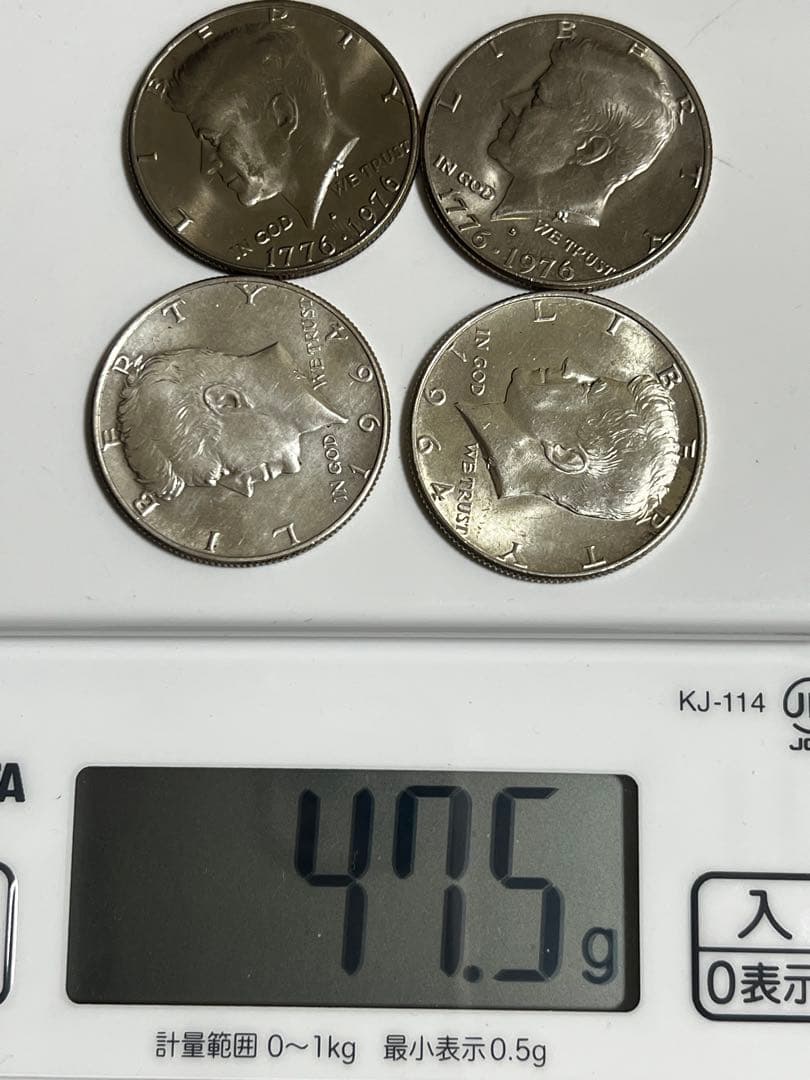 銀貨1964年1976年ケネディハーフダラー4枚セット