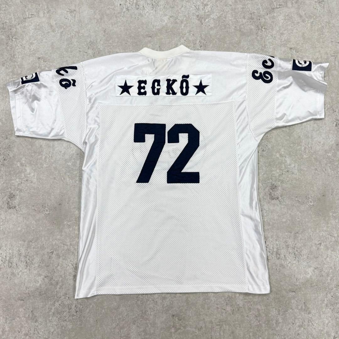 ◎90s ECKO UNLTD. メッシュ 半袖 ゲームシャツ XL ホワイト