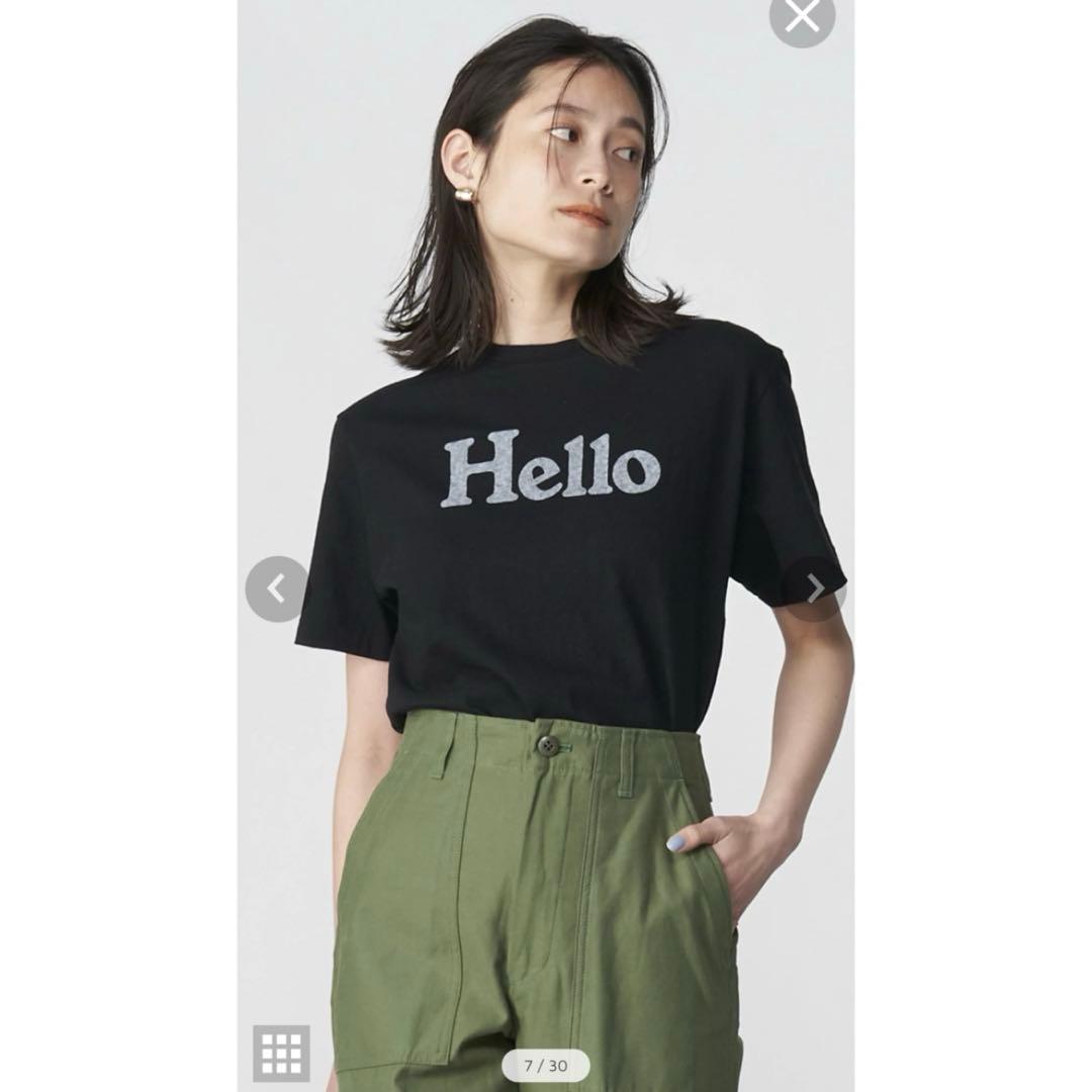 マディソンブルー Hello ハロー　ロゴ　Tシャツ　黒　01