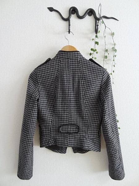 ミリタリー　ナポレオン ツイード ジャケット 黒 グレー ZARA ザラ 系