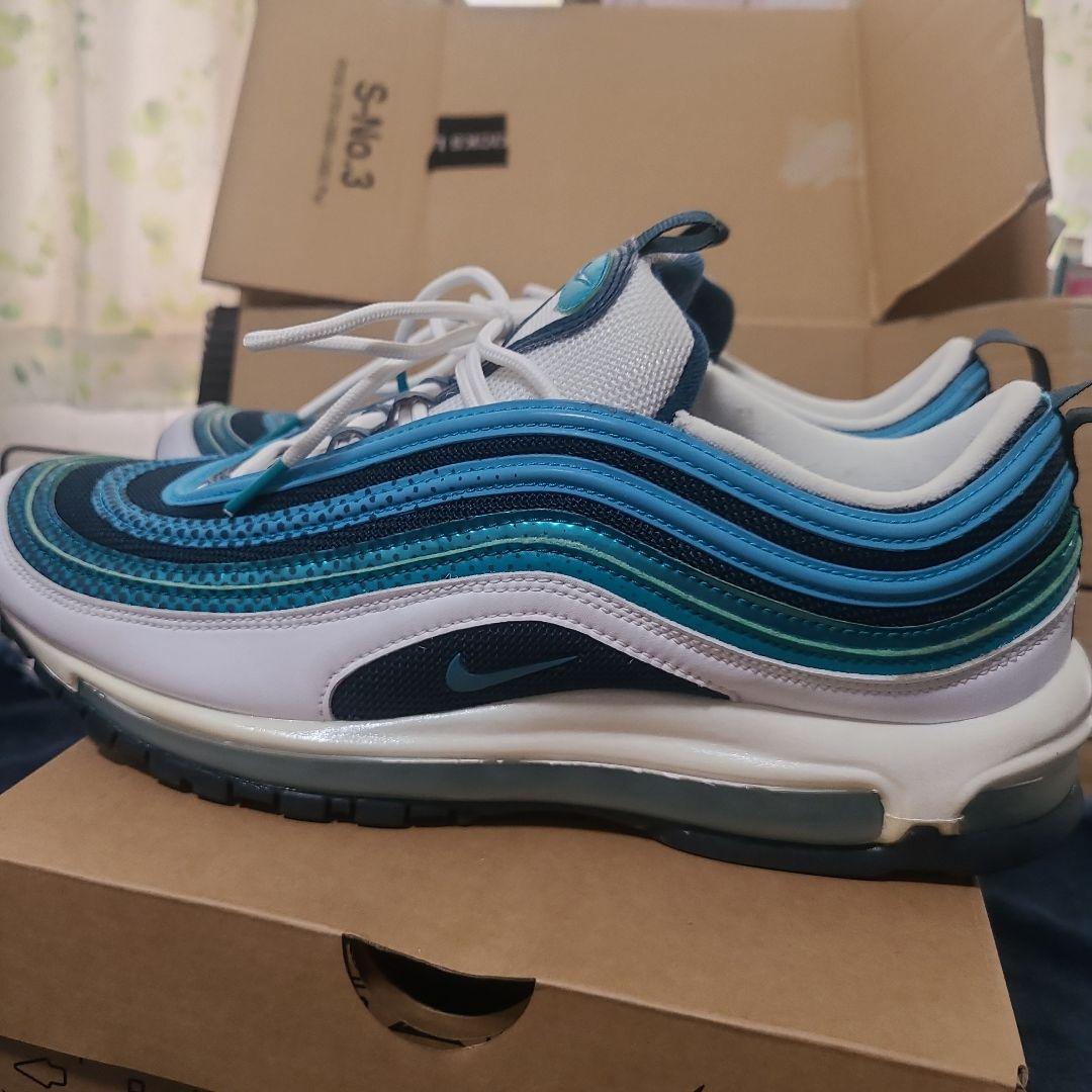 Nike Air Max 97 ホワイト/ブルー/グリーン 29.5cm