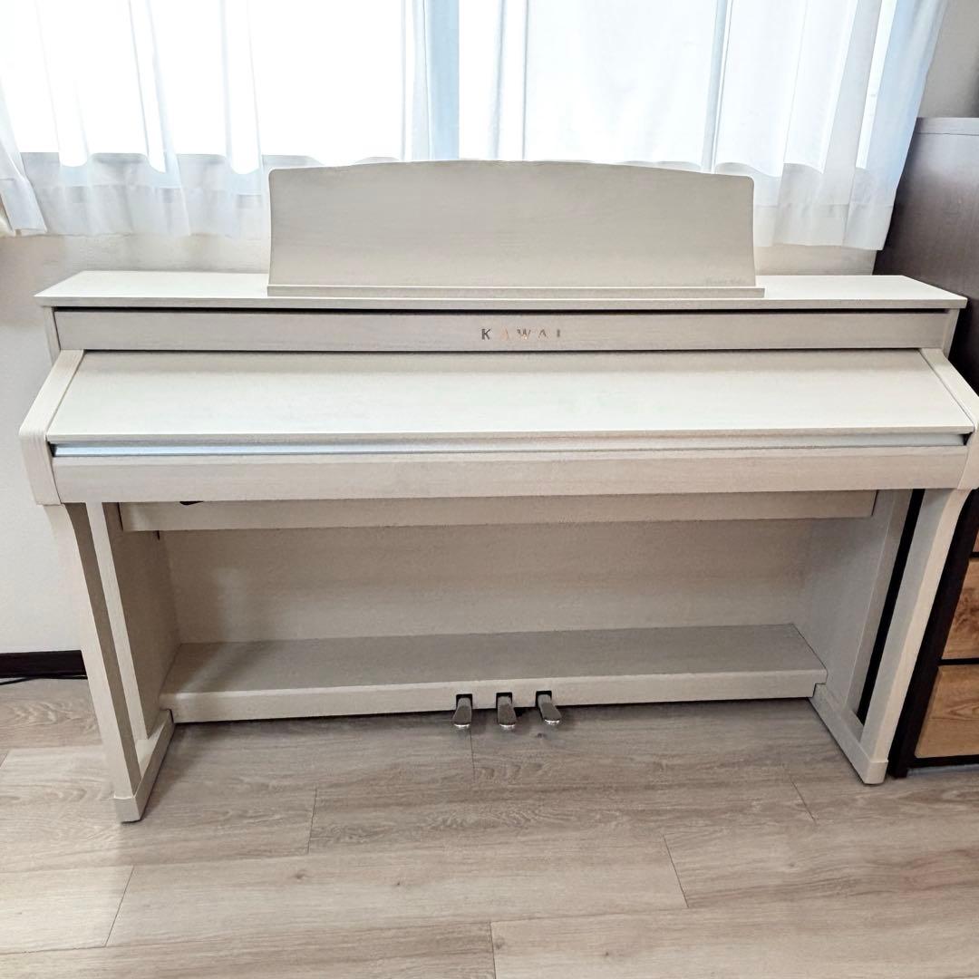 送料無料！木製鍵盤 KAWAI CA58A ホワイトデジタルピアノ 電子ピアノ