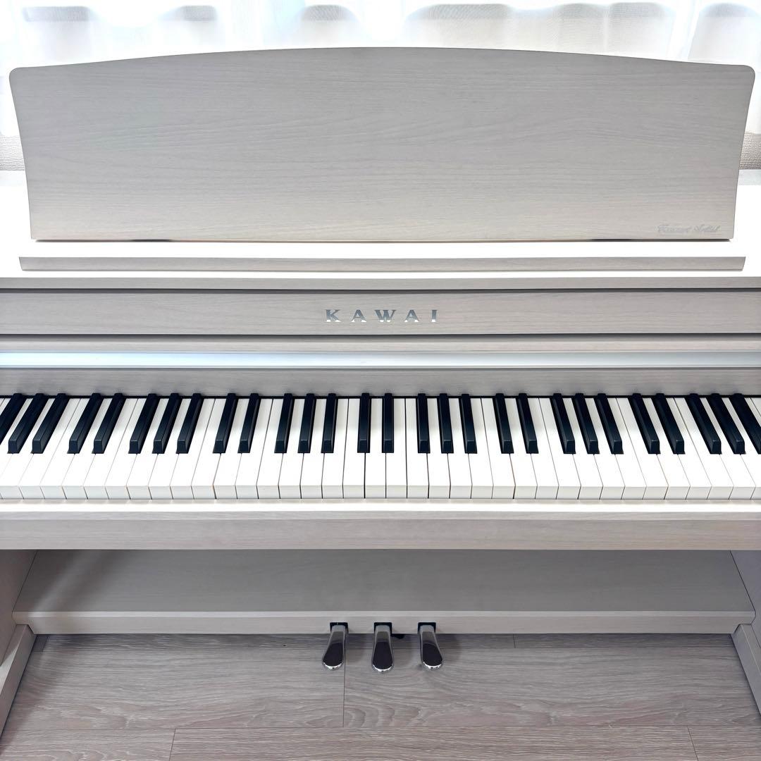 送料無料！木製鍵盤 KAWAI CA58A ホワイトデジタルピアノ 電子ピアノ