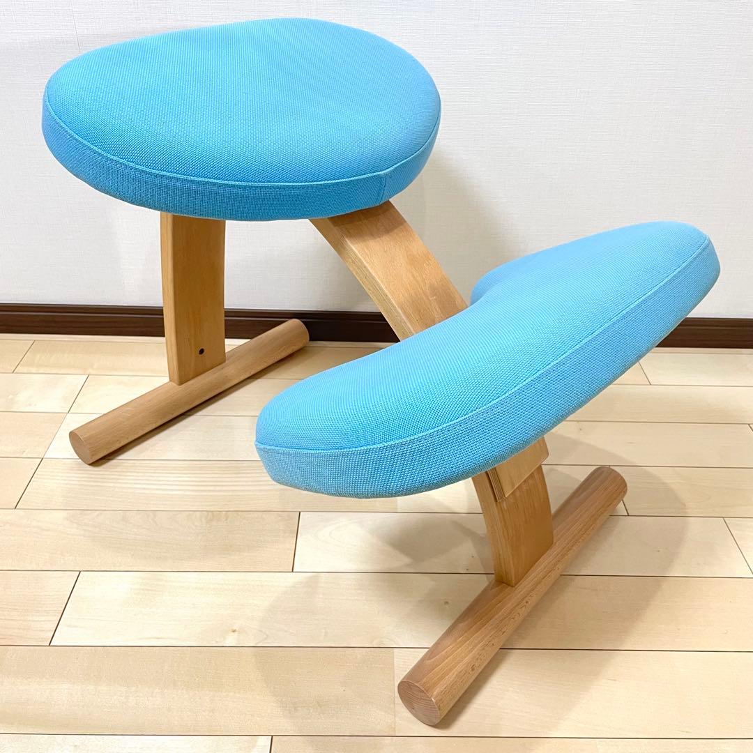 バランスラボ バランスチェア バランスイージー ライトブルー 中古品