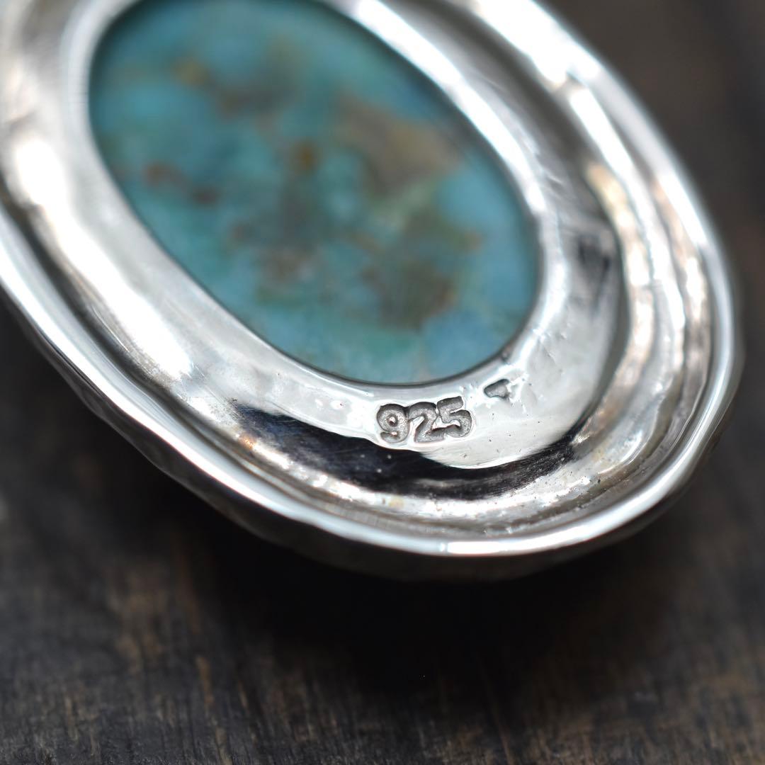 Silver925 Compressed Turquoise ターコイズチャーム