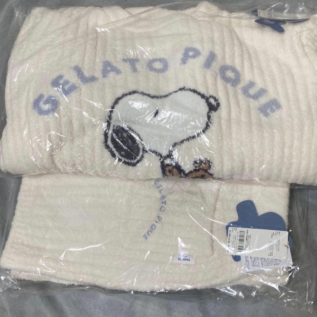 新品　ジェラートピケ　PEANUTS ジャガードプルオーバー　パンツ　スヌーピー