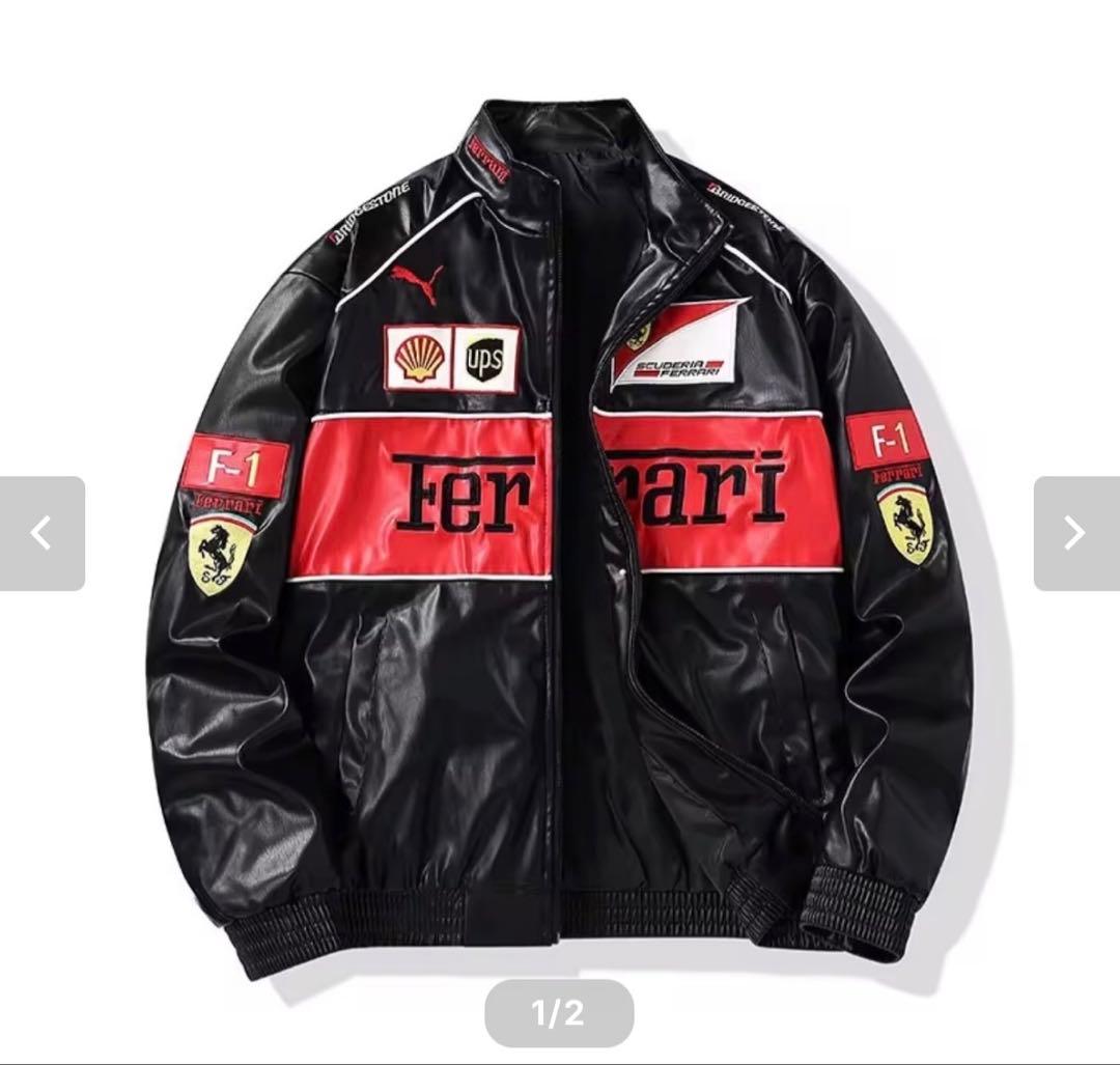 Ferrari F1 ジャケット　フェイクレザー