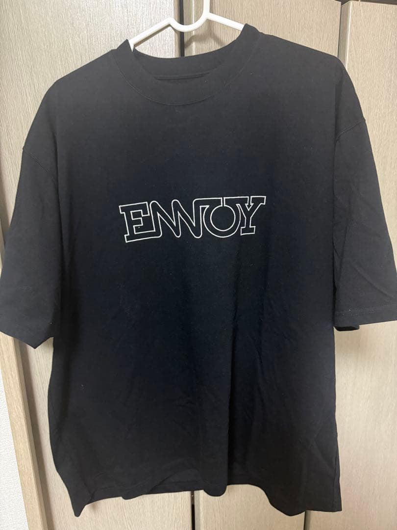 む*た様 ENNOY ELECTRIC LOGO EMB T-SHIRT BLA