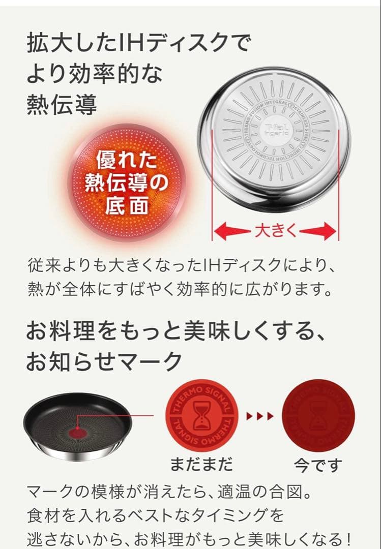 【品質と信頼】ティファール　ウォックパン　フライパン　アンリミテッドIHステンレ