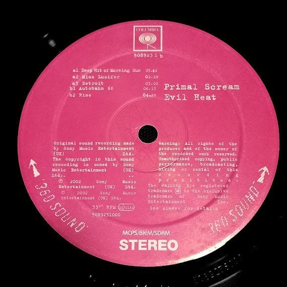 Primal Scream – Evil Heat 2LP レコード 2002年