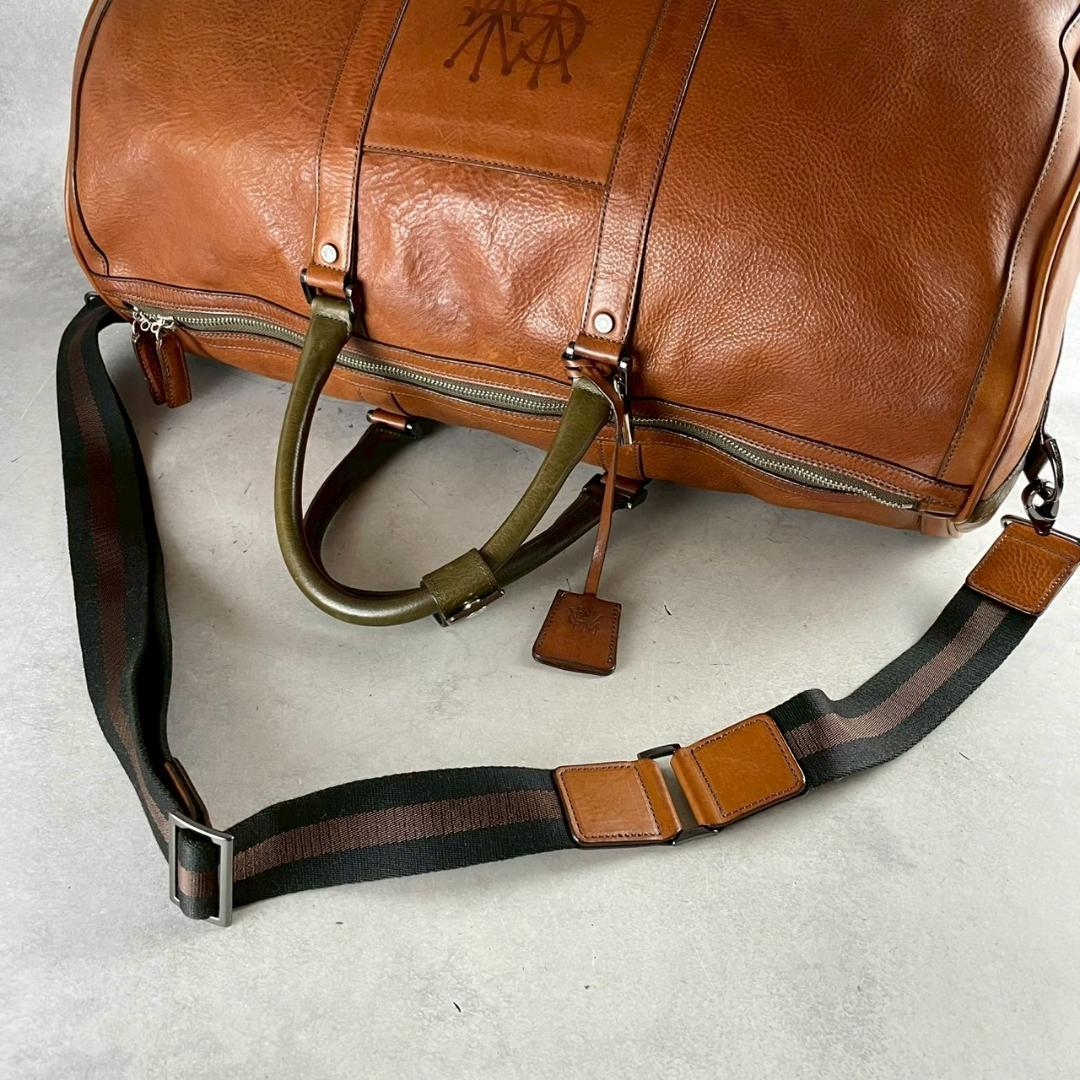 美品！ココマイスター ボストンバッグ ワイルドマルティーニグレートフレイム 茶