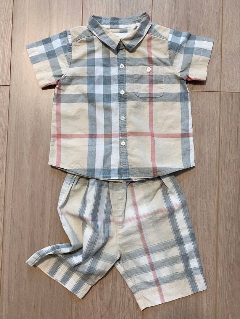 yuka◆BURBERRY ノバチェック シャツ ハーフパンツ セット◆