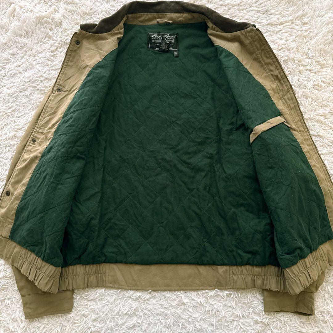 Eddie Bauer 90s 襟レザー 短丈 ボンバージャケット ブルゾン