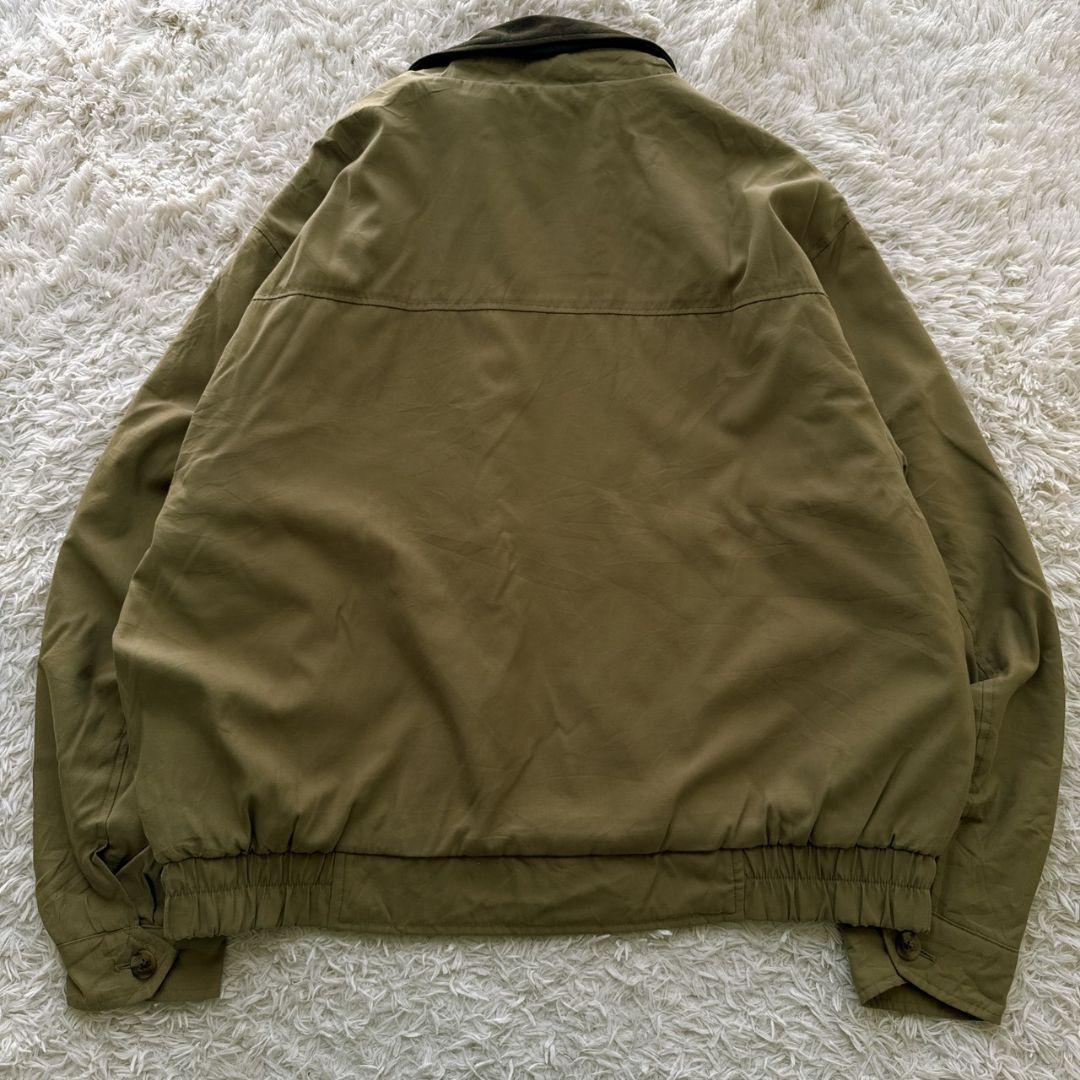 Eddie Bauer 90s 襟レザー 短丈 ボンバージャケット ブルゾン