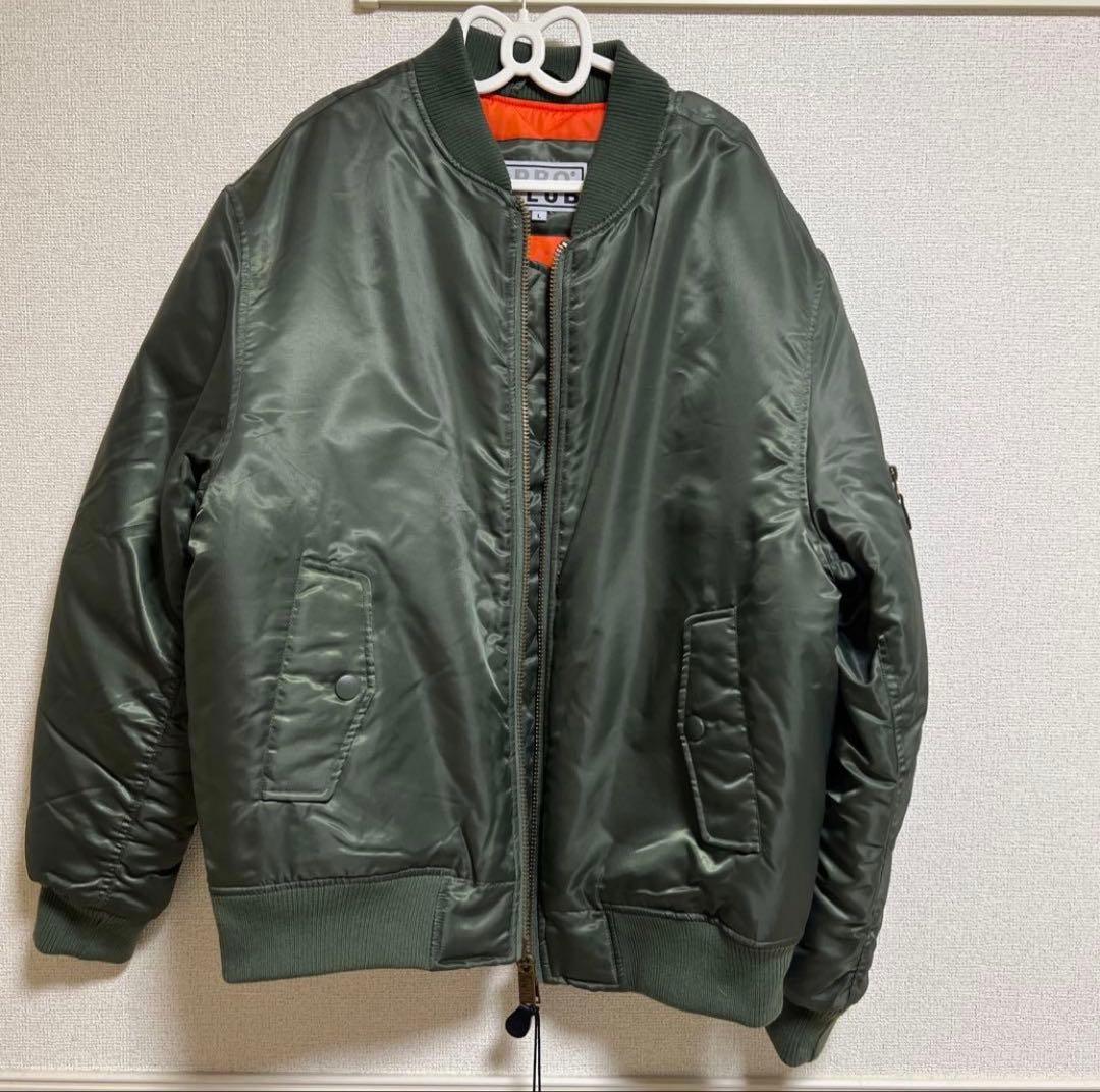 PROCLUB オリーブ MA-1 短丈ボンバージャケット