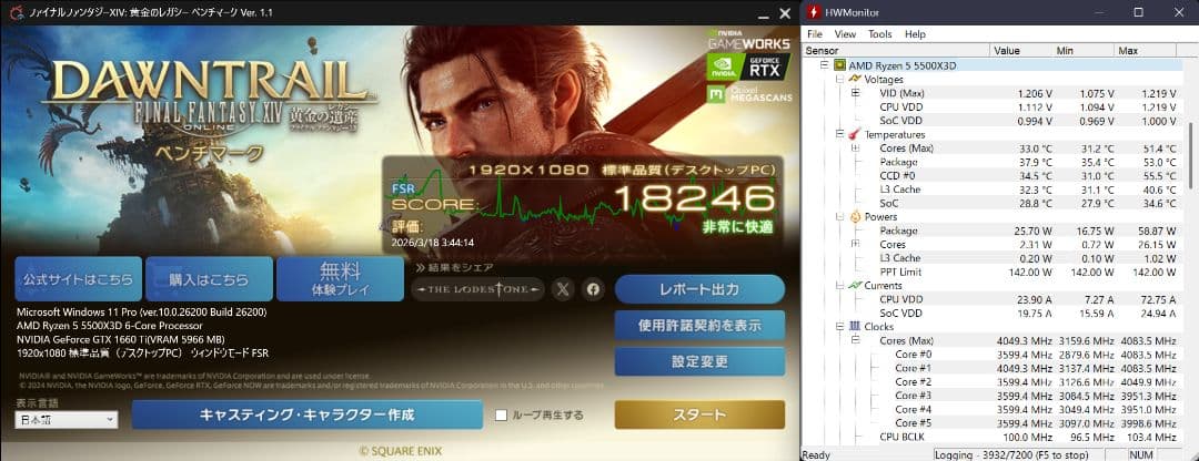 動作確認済☆AMD Ryzen 5 5500X3D Socket AM4 6コア