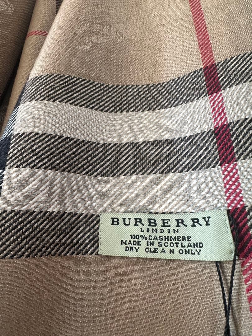 Burberry チェック柄 マフラー大判シルクカシミヤ180cm×70cm