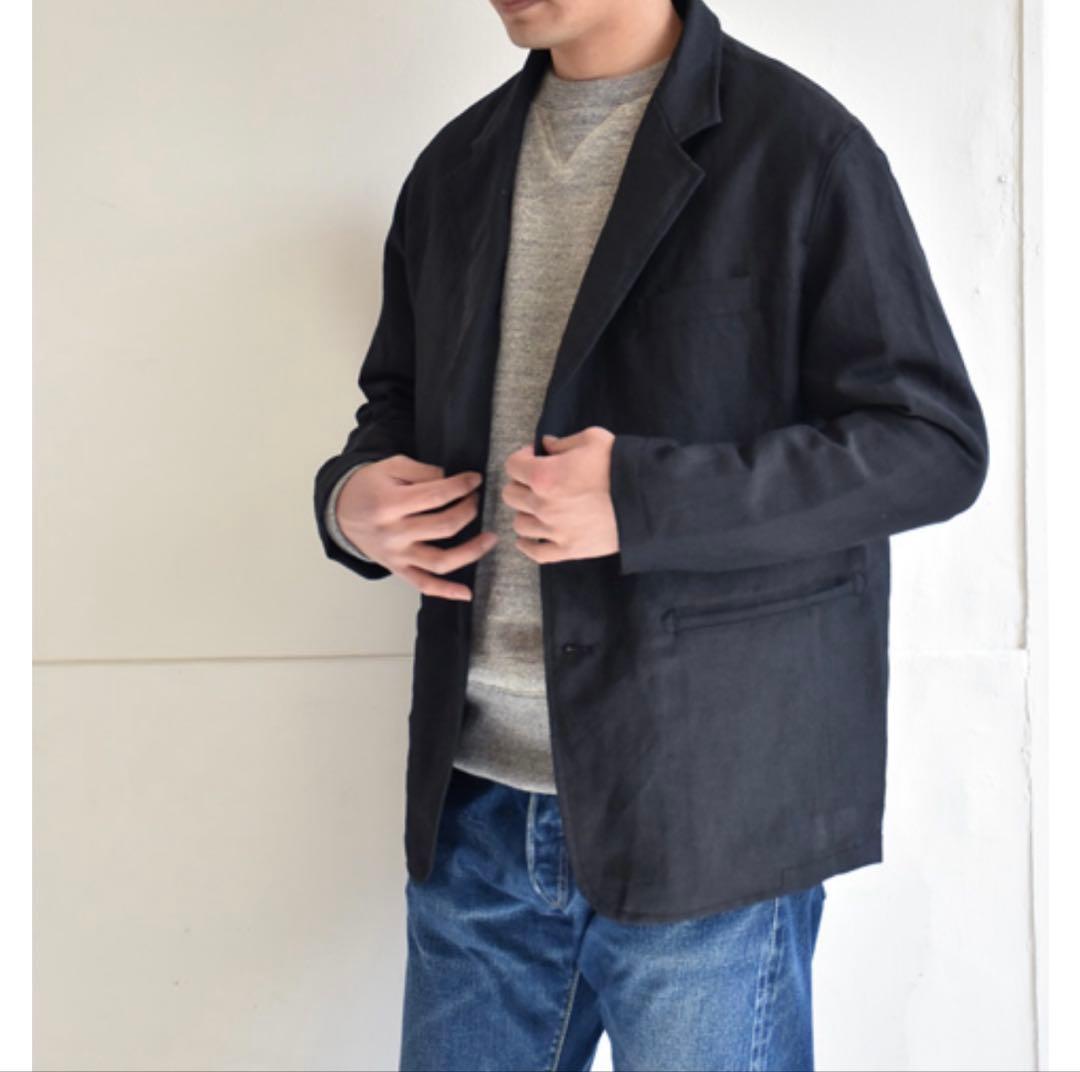 Jackman（ジャックマン） Jacket ウールリネン ジャケット ブラック