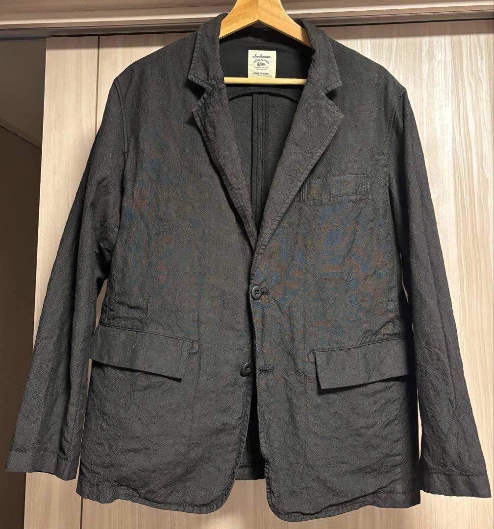 Jackman（ジャックマン） Jacket ウールリネン ジャケット ブラック