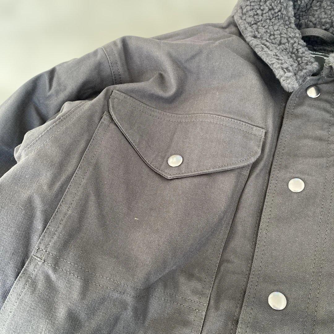 SNAFUヘリンボーンボアJKT/black／XL