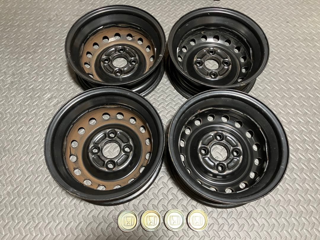 ホンダ純正ホイール　12インチ 4本　キャップ付き　n van