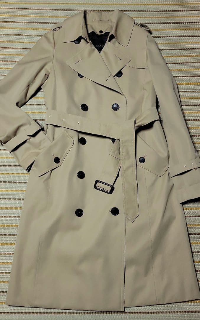 三陽商会AOMORI FACTORY上質ベージュトレンチコート極美品