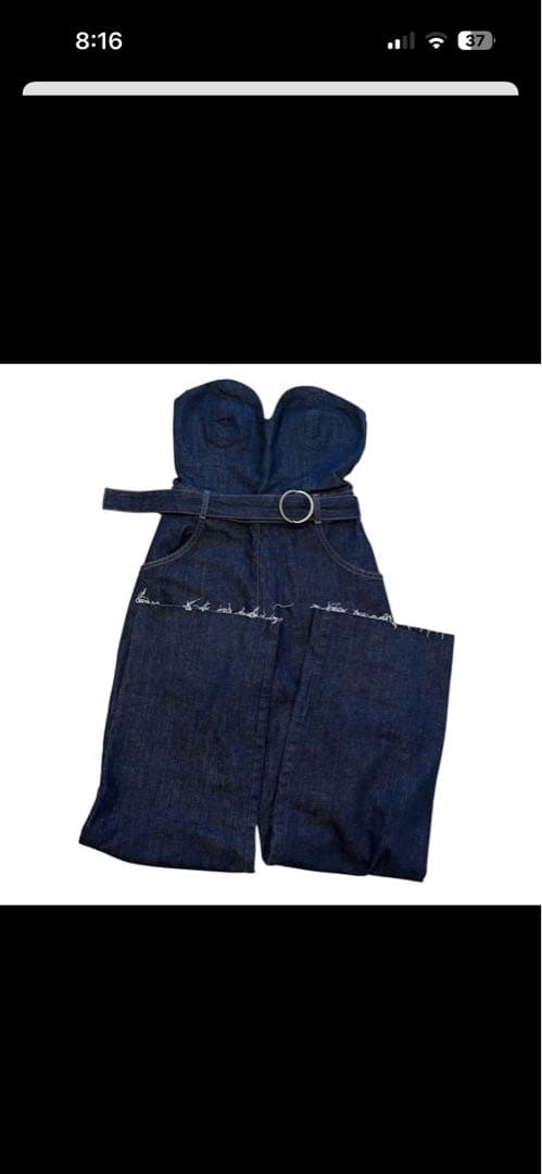 ZARA ZW ビスチェデニムジャンプスーツSサイズ