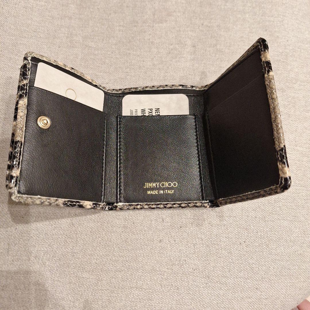16日23:59までの価格です　　　 JIMMY CHOO ヘビ柄 三つ折り財布